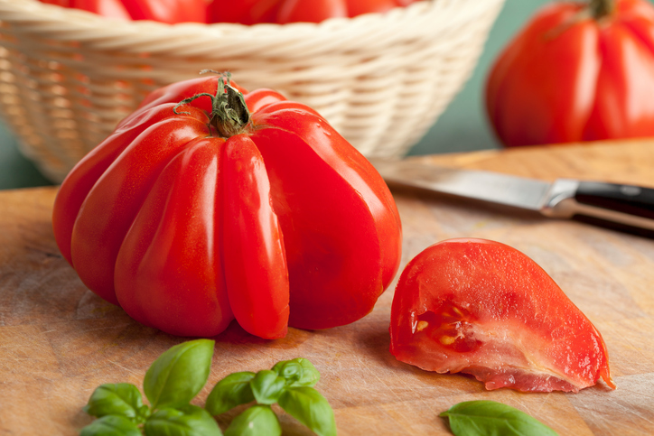 Gevulde Coeur de Boeuf tomaten